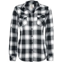 Brandit Flanellhemd - Amy Flanell Checkshirt - XL bis 5XL - für Damen - Größe 3XL - schwarz/weiß von Brandit