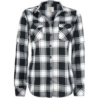 Brandit Flanellhemd - Amy Flanell Checkshirt - XL bis 5XL - für Damen - Größe 4XL - schwarz/weiß von Brandit