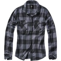 Brandit Flanellhemd - Amy Flanell Checkshirt - M bis 5XL - für Damen - Größe 3XL - schwarz/grau von Brandit