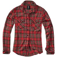 Brandit Flanellhemd - Amy Tartan Flanell Checkshirt - 3XL bis 5XL - für Damen - Größe 3XL - rot/schwarz von Brandit