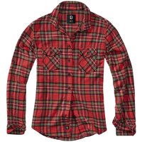 Brandit Flanellhemd - Amy Tartan Flanell Checkshirt - 3XL bis 5XL - für Damen - Größe 5XL - rot/schwarz von Brandit