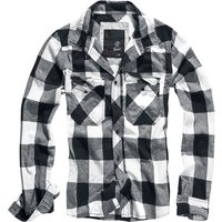 Brandit Flanellhemd - Checkshirt - S bis 7XL - für Männer - Größe 4XL - schwarz/weiß von Brandit