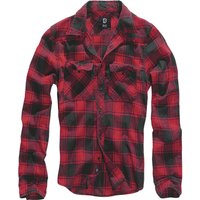 Brandit Flanellhemd - Checkshirt - S bis 7XL - für Männer - Größe 5XL - rot/schwarz von Brandit