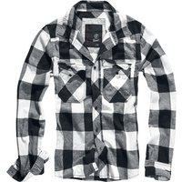 Brandit Flanellhemd - Checkshirt - S bis 7XL - für Männer - Größe 5XL - schwarz/weiß von Brandit