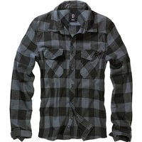 Brandit Flanellhemd - Checkshirt - S bis 7XL - für Männer - Größe M - schwarz/grau von Brandit
