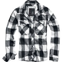 Brandit Flanellhemd - Checkshirt - S bis 7XL - für Männer - Größe XXL - schwarz/weiß von Brandit