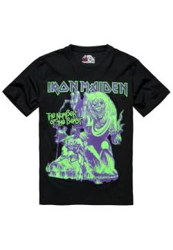 Brandit Herren Iron Maiden Number of The Beast I T-Shirt, Black, 5XL von Brandit