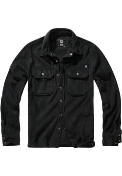 Brandit Herren Jeff Fleece Shirt Long Sleeve Hemd, Black, XXL von Brandit