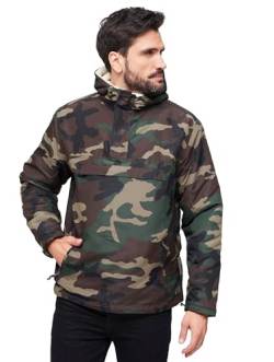 Brandit Herren Lumberjacket Hooded Weste, Woodland, Größe 3XL von Brandit