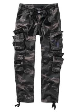 Brandit Hose Pure Vintage Slim Fit, Größe:S, Farbe:Darkcamo von Brandit