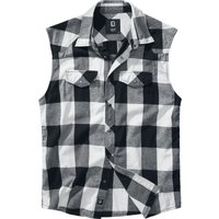 Brandit Kurzarmhemd - Sleeveless Checkshirt - S bis 5XL - für Männer - Größe 3XL - schwarz/weiß von Brandit