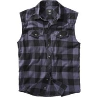 Brandit Kurzarmhemd - Sleeveless Checkshirt - S bis 7XL - für Männer - Größe 4XL - schwarz/grau von Brandit