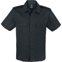Brandit Kurzarmhemd - US Hemd 1/2 Arm - S bis 7XL - für Männer - Größe L - schwarz von Brandit