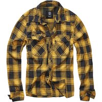 Brandit Langarmhemd - Checkshirt - S - für Männer - Größe S - schwarz/gelb von Brandit