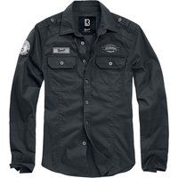 Brandit Langarmhemd - Luis Shirt - S bis 7XL - für Männer - Größe L - schwarz von Brandit