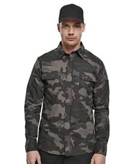 Brandit Men Slim Shirt Herren Hemd Darkcamo 3XL von Brandit