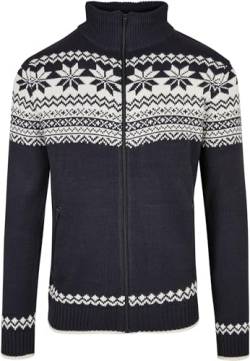 Brandit Norweger Armee Cardigan Jacke Army Pullover Winter Outdoor Winterjacke, Größe:3XL, Farbe:Blau von Brandit