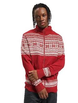 Brandit Norweger Armee Cardigan Jacke Army Pullover Winter Outdoor Winterjacke, Größe:5XL, Farbe:Rot von Brandit
