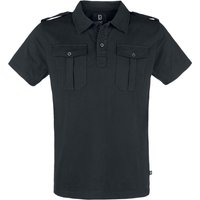 Brandit Poloshirt - Jersey Poloshirt Jon Shortsleeve - L bis 7XL - für Männer - Größe 5XL - schwarz von Brandit