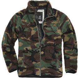 Brandit Teddyfleece Jacket, Woodland camo, Größe XL von Brandit