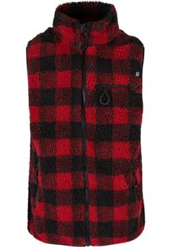 Brandit Teddyfleece Vest Men, Rot-Schwarz, Größe 4XL von Brandit