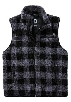 Brandit Teddyfleece Vest Men, Schwarz-Grau, Größe 4XL von Brandit