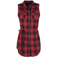 Brandit Top - Gracey Sleeveless Longshirt - S bis 5XL - für Damen - Größe XL - rot/schwarz von Brandit