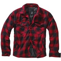 Brandit Übergangsjacke - Lumberjacket - S bis 5XL - für Männer - Größe 3XL - schwarz/rot von Brandit