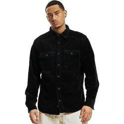 Corduroy Classic Shirt Long Sleeve Black Gr. S von Brandit