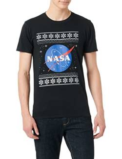 Brands In Limited Herren NASA Old Fair Isle Kapuzenpullover, Schwarz (Black BLK), Large von Brands In Limited