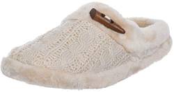 Brandsseller Damen Hausschuh Pantoffel Strickschuh Warm Gefüttert Beige 39 von Brandsseller