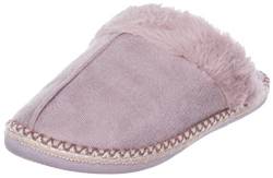 Brandsseller Damen Plüsch Pantoletten Pantoffeln Hausschuhe Microfaser Slipper Fell/Velourleder Optik Altrosa 40 von Brandsseller