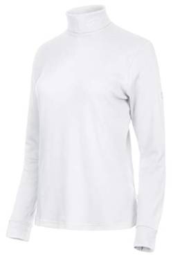 Brandsseller Damen Ski Shirt Baumwolle Rollkragen Langarm Weiß 36 von Brandsseller