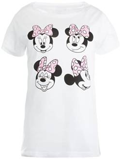 Brandsseller Damen T-Shirt Freizeitshirt Kurzarmshirt mit Motiven im Stil von Minnie Mouse Weiß L von Brandsseller