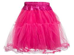 Brandsseller Damen Tutu/Petticoat/Tüllrock/Unterrock / 50 cm/Satinbund/Spitzensaum - Größe: Unisex - Farbe: Pink von Brandsseller