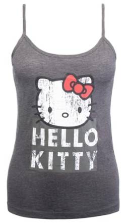 Brandsseller Damen Unterhemd Tanktop Trägertop T-Shirt Freizeitshirt mit Katzen Motiven L von Brandsseller