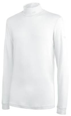 Brandsseller Herren Ski Shirt 48 Weiss 100% Baumwolle Langarm Rollkragen von Brandsseller