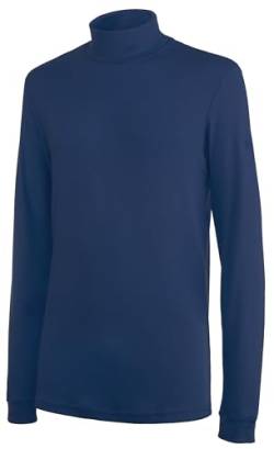 Brandsseller Herren Ski Shirt 52 Navy blau 100% Baumwolle Langarm Rollkragen von Brandsseller