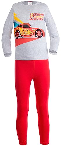 Brandsseller Jungen Schlafanzug Lang Pyjama Freizeitanzug mit Motiven im Stil von Cars Set Grau/Rot 110/116 von Brandsseller