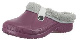 Brandsseller Kinder Clogs Pantoffel Schuhe Gartenschuhe Hausschuhe gefüttert - Farben: Berry - Größe: 29-30 von Brandsseller