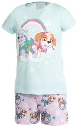 Brandsseller Mädchen Schlafanzug Pyjama Freizeitanzug Set mit Motiven im Stil von Paw Patrol - Shirt und Short 110/116 von Brandsseller