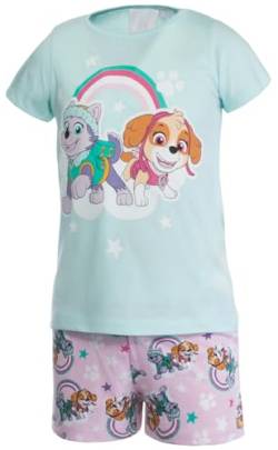 Brandsseller Mädchen Schlafanzug Pyjama Freizeitanzug Set mit Motiven im Stil von Paw Patrol - Shirt und Short 122/128 von Brandsseller