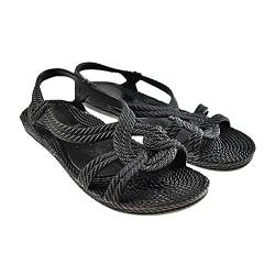 Brasileras Damen, Kinder Mädchen Zehensandalen rutschfester bequem schuhe für strand/schwimmbad/stadt schwarz 39 EU von Brasileras