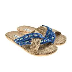 Brasileras Damen Sandalen mit rutschfester Sohle bequem schuhe für strand/schwimmbad/stadt blau 38/39 EU von Brasileras