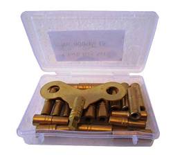 Brass Blessing : Schlüssel für Uhrenkurbel, Messing, 18 Stück (gleich und ungewöhnlich), Antik- und Großvaterschlüssel (5020) von Brass Blessing