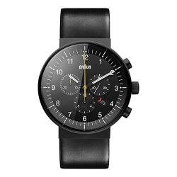 Braun Herren Analog Quarz Uhr mit Leder Armband BN0095BKG von Braun