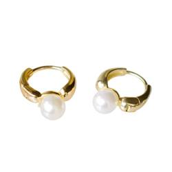 Ohrringe Perlen Schmuck earrings jewelery Hochzeit Bride Wedding Brautohrringe Creolen, Farbe:Silver von Brautkrone