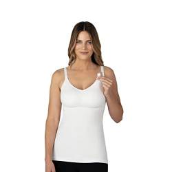 Bravado! Basics Damen Nahtloses Still-Tanktop Cami zum Stillen mit verstellbaren Trägern, S-XXL, Weiss/opulenter Garten, Groß von Bravado Designs