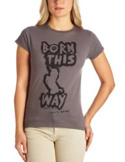 Bravado Damen T-Shirt, Lady Gaga Born This Way, GR. X-Large (Herstellergröße: X-Large), Grau von Bravado