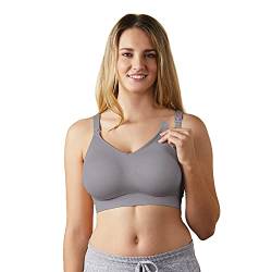 Medela Medela Damen Nahtloser Schwangerschafts-und Still BH - Body Silk Seamless, Gr. S, Silver belle von Bravado